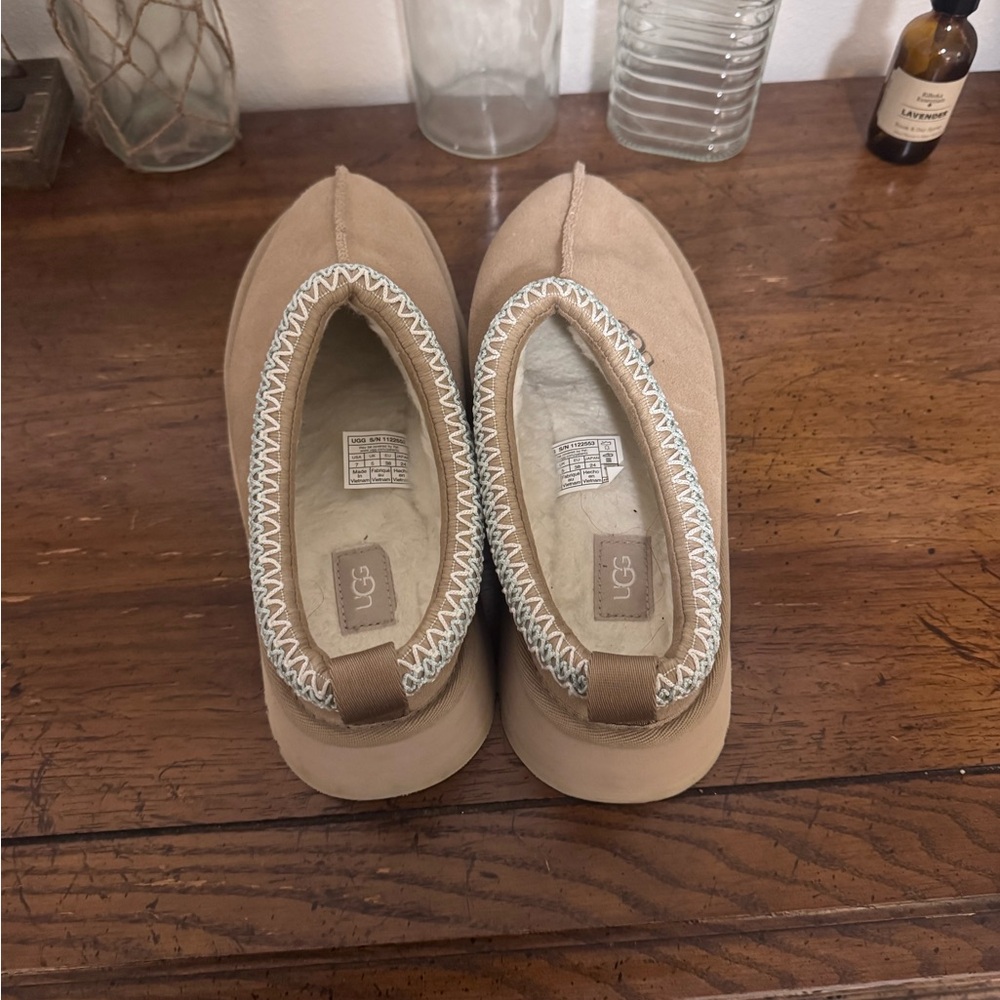 UGG Tan Slip-On Platform Shoes - Picture 3 of 4